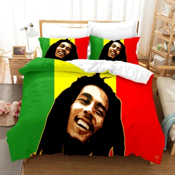 

Bob Marley 3d Bedding Set Duvet Covers Pillowcases Cute Pink Ball Anime Comforter Bedding Sets Bedclothes Bed Linen 01