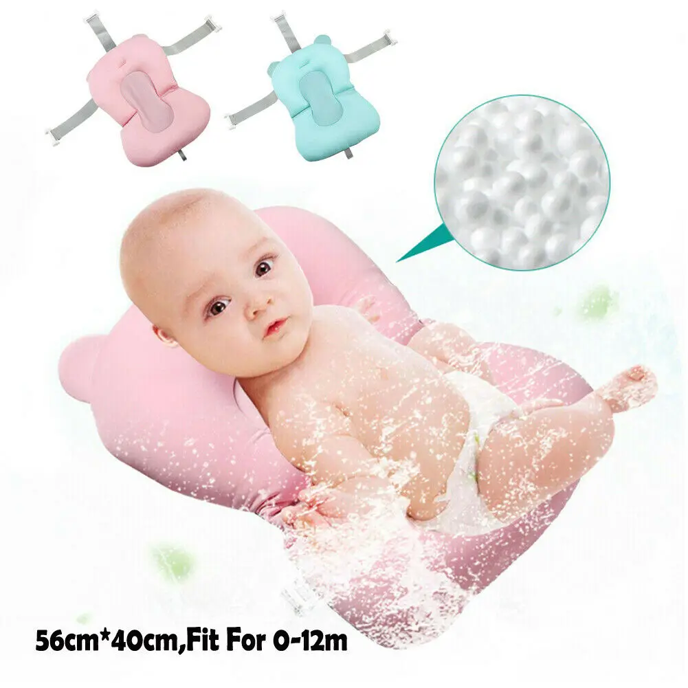 Baby Bath Tub Pillow Pad Air Cushion Floating Soft Seat Infant Newborn Anti-slip Bath Cushion