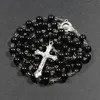 Religion Christian Faux pearl Rosary necklace For Women Virgin Mary Jesus Cross pendant Long beads chains Fashion Jewelry ► Photo 3/6