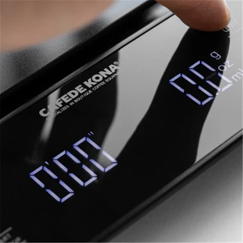 

CAFEDE KONA Coffee Scale 3KG/0.1g Electroni Scale with Timer Drip Coffee Scale LED Display Waterproof Household Kitchen Scale