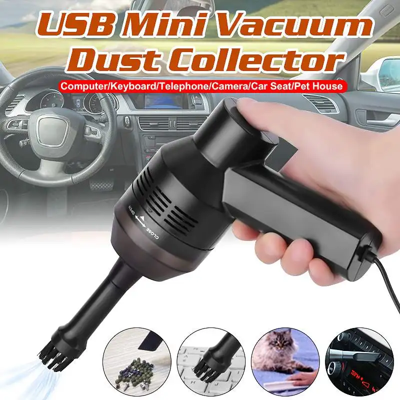 

3.5W Black Portable Mini Handheld USB Keyboard Vacuum Cleaner for Laptop Desktop PC