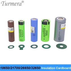 Turmera 18650 Battery Insulator Insulation Ring Adhesive Cardboard Paper for 18650 21700 26650 32700 Lifepo4 Battery Pack Use M2