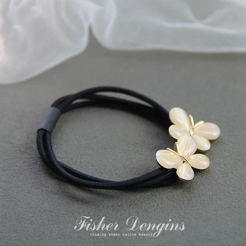 Elegantes Opal Metall Haar-scrunchies Für Damen Und Mädchen_voghion.com
