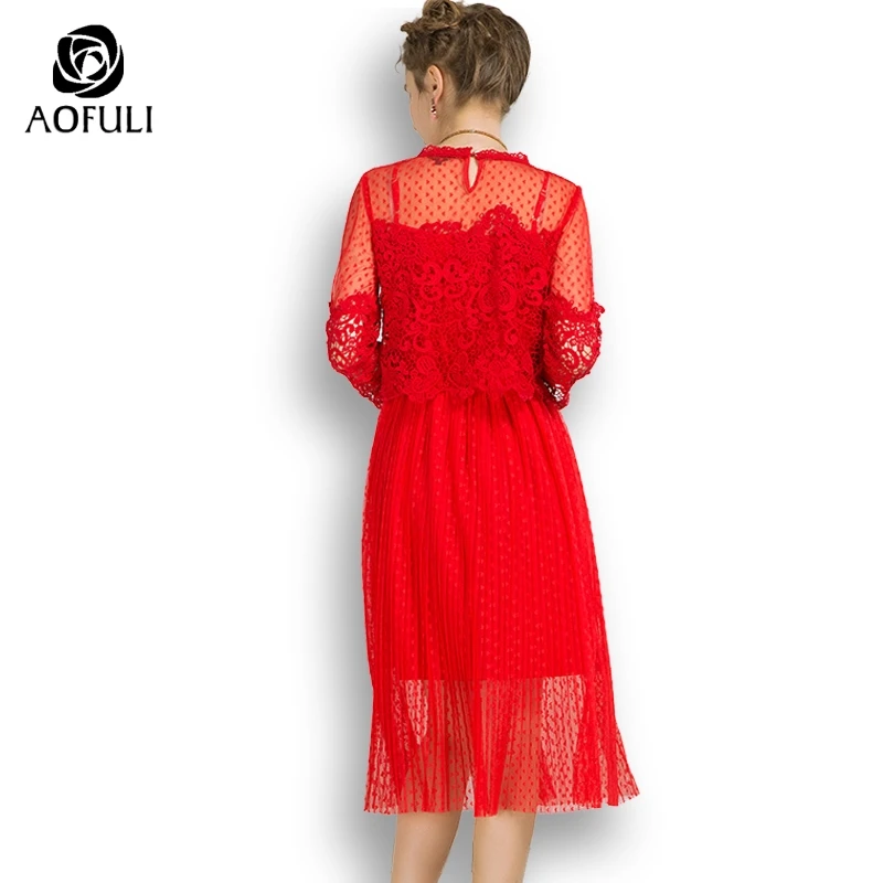 Размер M/L/XL женское весеннее кружевное платье длиной до середины икры сексуальное прозрачное пэтчворк с цветочным кружевом миди платье Плиссированное сердце сетка 1005