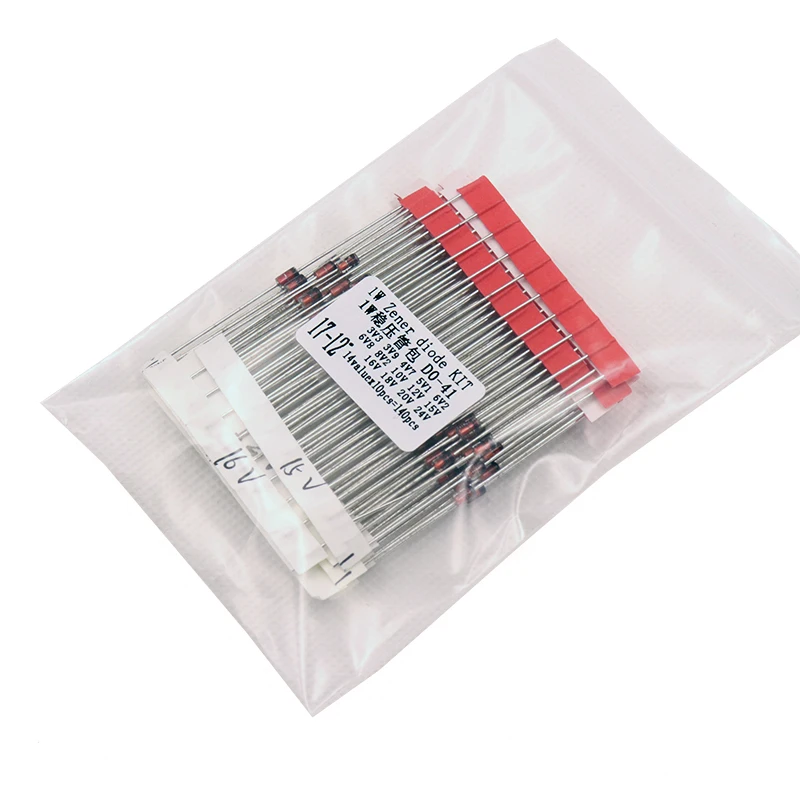14values*10pcs=140pcs 1W Zener diode kit DO-41 3.3V-30V component diy kit  free shipping