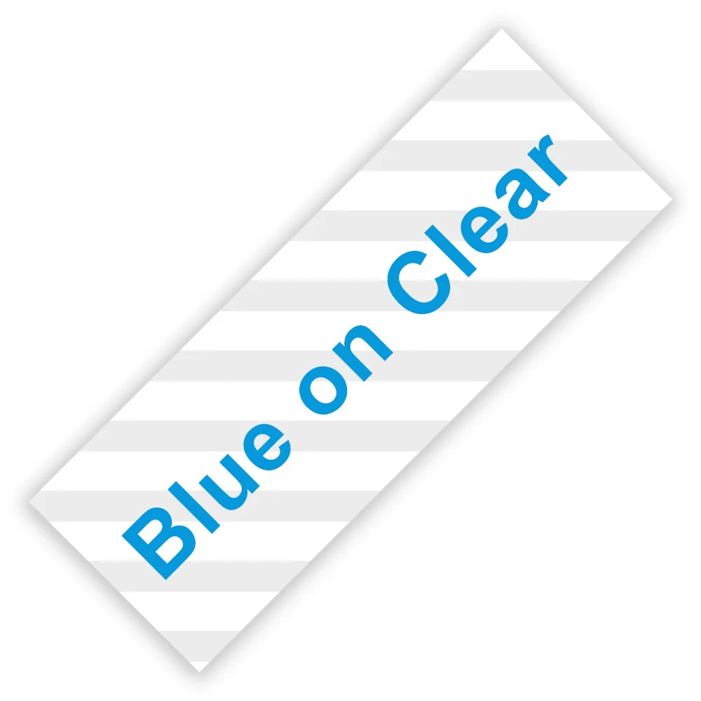 Blue on Clear