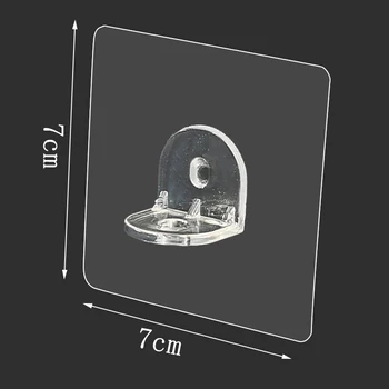 

5/50pcs Punch-free layered partition bracket Triangle bracket support shelf Right angle support paste screw hook