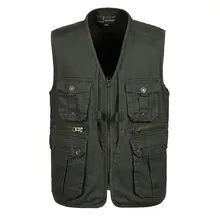 Мужской повседневный жилет, чистый хлопок, Толстый жилет, жилет с несколькими карманами, мужская одежда 15# Explosion