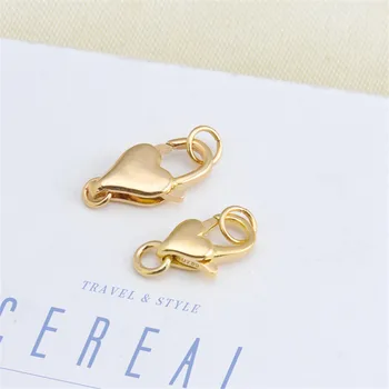 

11/14mm Solid 18KYellow Gold Lobster Clasp Hooks End Connectors For Jewelry Making Findings Necklace Bracelet DIY