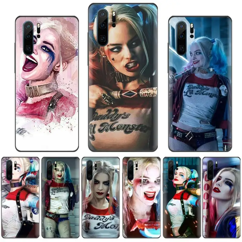 Harley Quinn clown jocker Cover Black Soft Shell Phone Case For Huawei Honor 7C 7A 8X 8A 9 10 10i Lite 20 NOVA 3i 3e | Мобильные