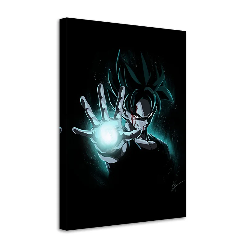 Аниме без рамы плакат Жемчуг дракона Z Goku Черный Белый HD печать картина Картина домашний Декор Рисунок-Наклейка на стену живопись хорошие подарки
