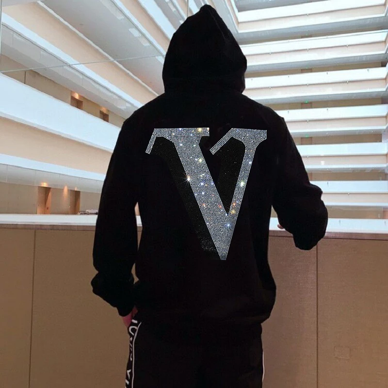 Great Value Price Keep Warm Winter Classic Letters Diamond Picture Men's Brand Hoodie Quick Send Sweatshirt Fall Pullover | Мужская