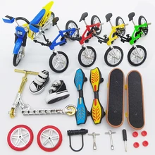 Two Wheel Mini Scooter bmx for fingers motorbike Skate Boards Fingerboard ramps Set fingertip skateboard bicycle Boys Toys Gift