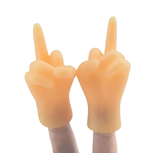 2pcs Cartoon Funny Finger Feet Hand To Do Suit Creative Finger Tip Toy Small Hand Model Halloween Gift Toy Finger Puppet 4