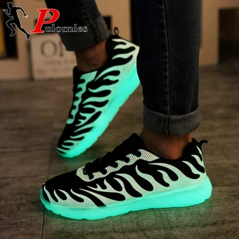 

Men and Women Lighted Shoes Fluorescent Shoes Men Casual Shoes Men Sneakers Lover Couple Shoes Glowing Men Dancing Club Shoes