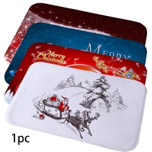 Не скользкий мягкий водопоглощающий домашний коврик для спальни с принтом для столовой, износостойкий Рождественский коврик для ванной комнаты от выцветания