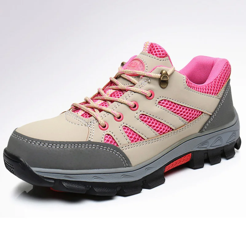 Zapatos de seguridad para mujer, botas de trabajo de seguridad con punta de  acero, ligeras, color rosa|Calzado de seguridad| - AliExpress