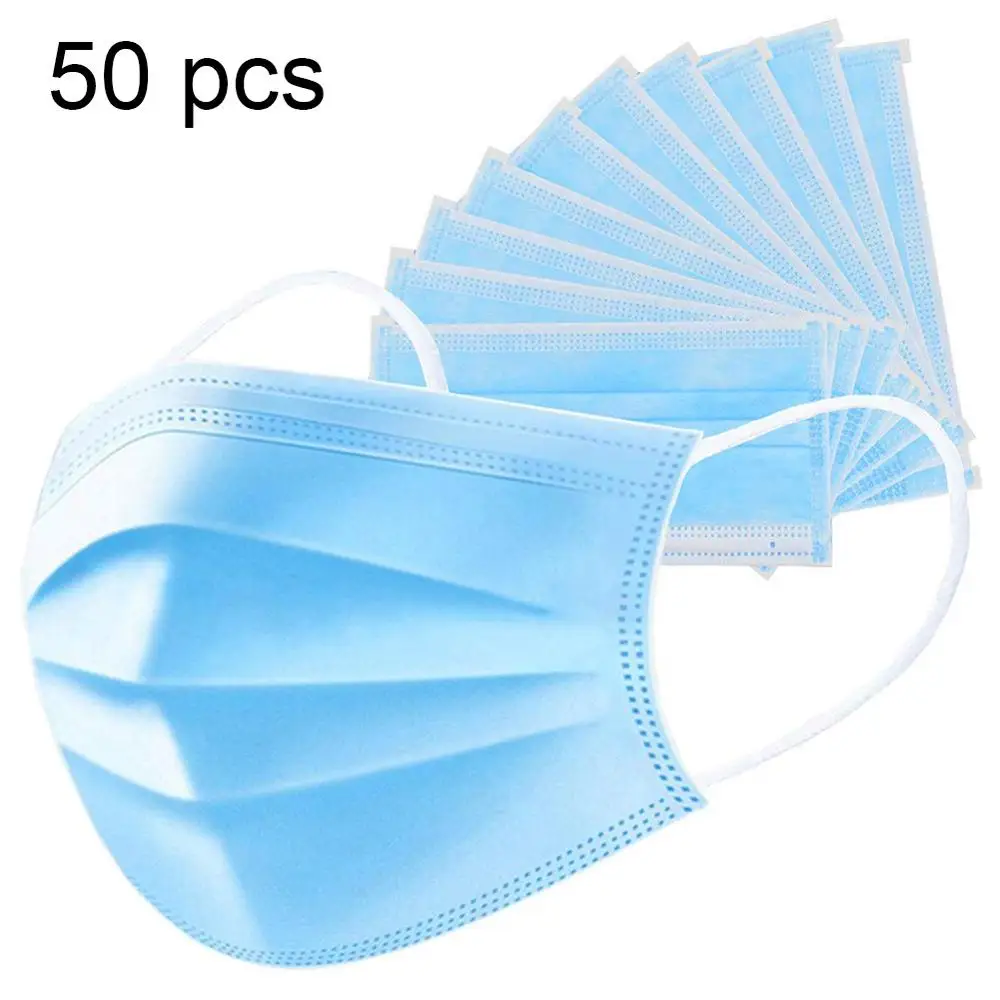 

10pcs/20pcs 1 Bag 3 Layers Disposable Masks Salon Anti-Dust Face Mask with Ear Loop Mask Within 48 Hours Fast Shipping In stock