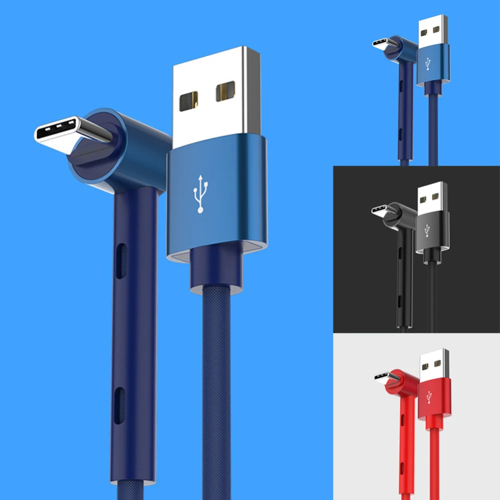 2.1A USB кабель L форма Быстрая зарядка кабель для передачи данных зарядное устройство для телефона type C