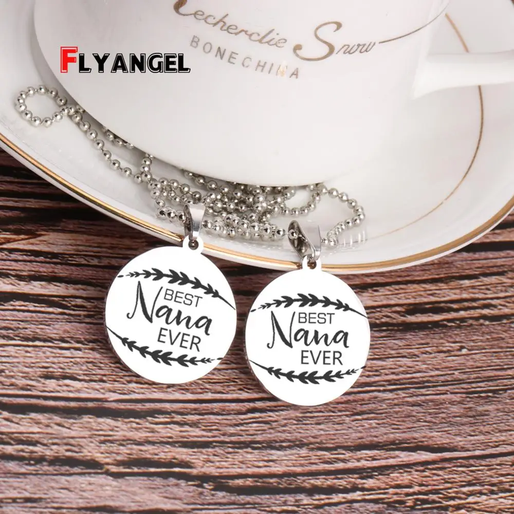 High Quatily Engraved Necklace Lettering &quotBest Nana Ever&quot Personalized Pendant Delicate Jewelry Trinket For Grandma Grandmother |