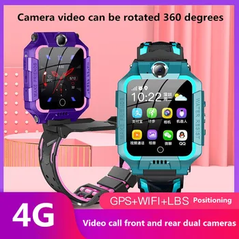 

New children's smart 4G watch face recognition remote monitoring SIM card GPS location tracker front and rear dual cameras