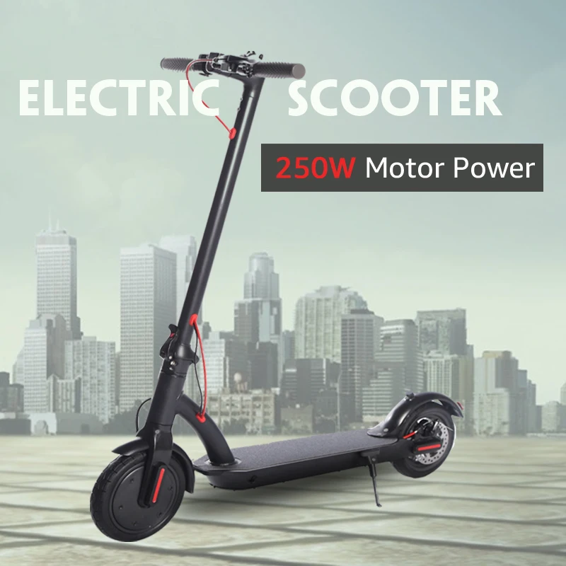  Adult Electric Scooter 30km/h 250W Foldable Portable Electric Scooters With Two Wheels Skateboard M