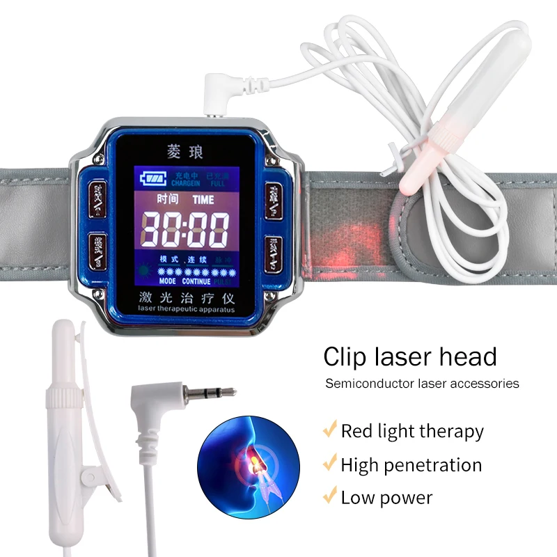 Household 650nm Laser Physiotherapy Wrist Diode LLLT for Diabetes Hypertension Treatment Diabetic Watch Laser Sinusitis Therapy