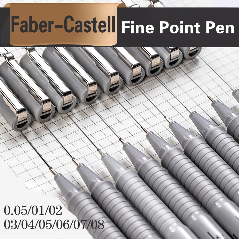 Faber-castell – stylo noir à pointe Fine, marqueurs de croquis pour  croquis, fournitures artistiques pour artistes - AliExpress