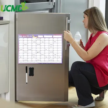 

100 Days Daily Planner Time Schedule Kids Self-discipline Learning Responsibility Behavior Growth Chart Calendar Wall Sticker