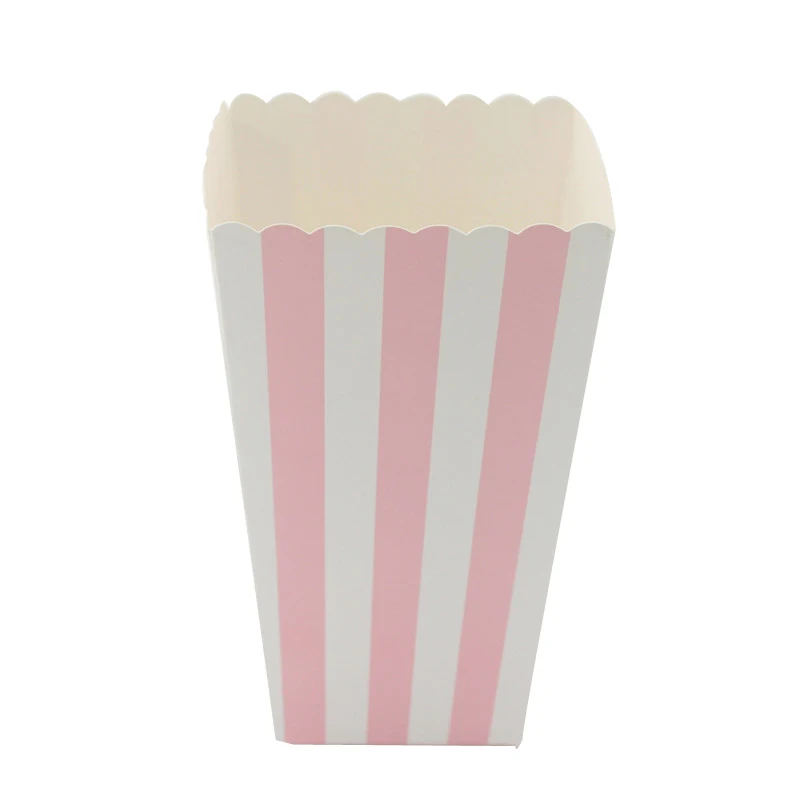 12 Pink Stripe Box Подарочные коробки для конфет, конфет, попкорна(12), для свадебного питания, волнистые круги, для детского душа, в полоску, для рождества, дня рождения, вечеринки, подарочная коробка - Цвет: 12 Pink Stripe Box