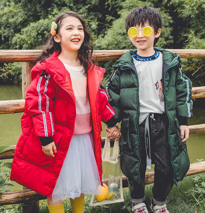 

Children's Down Jacket, Big Children, Men and Women, Baby, Long Section, Warm Jacket, Out of The Down Jacket Kids Coats