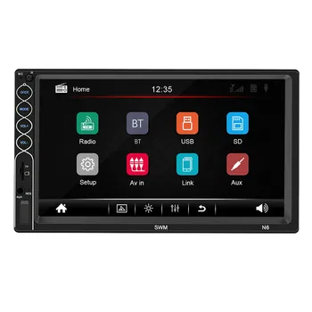 

SWM-N6 Car Radio HD 7" Touch Screen Stereo Bluetooth 12V 2 Din FM ISO Power Aux Input Auto MP5 Player SD USB Support charging