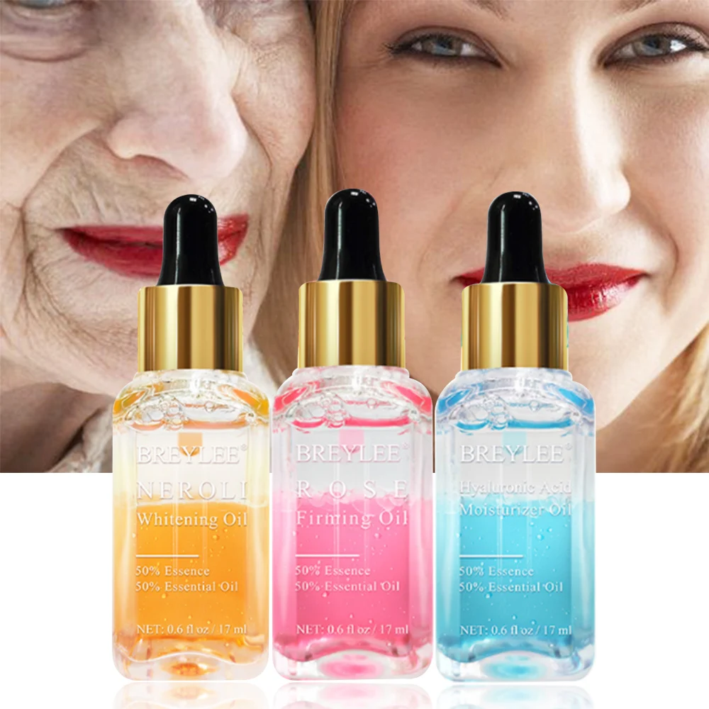 

Whitening Moisturizing Face Serum Orange & Rose & Hyaluronic Acid Extract 3pcs Anti Wrinkle Anti Aging Essence Acne Treatment