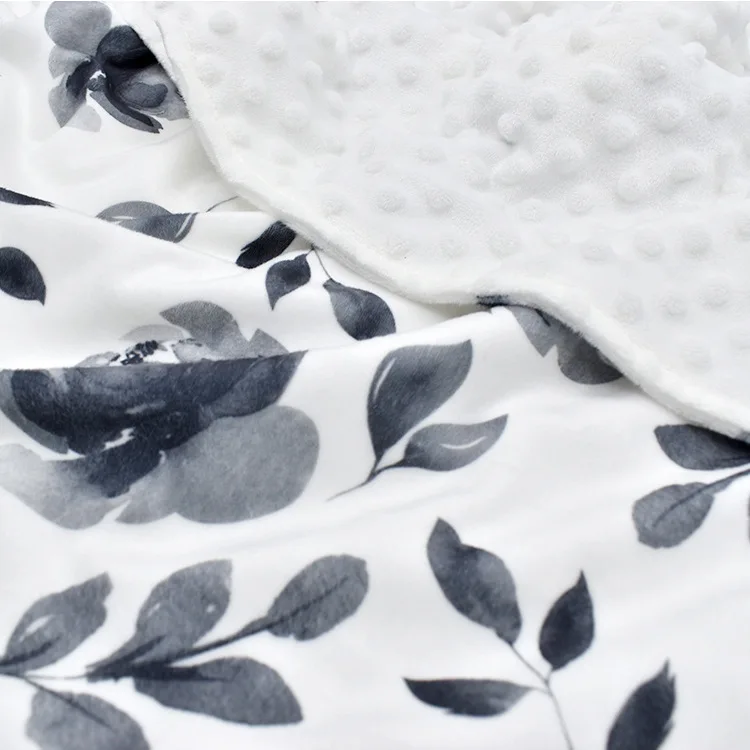 Детское одеяло Minky для новорожденных; Флисовое одеяло с цветочным рисунком для пеленания; Комплект для малышей; детский диван; постельные принадлежности для мальчиков и девочек; Клетчатое одеяло для коляски