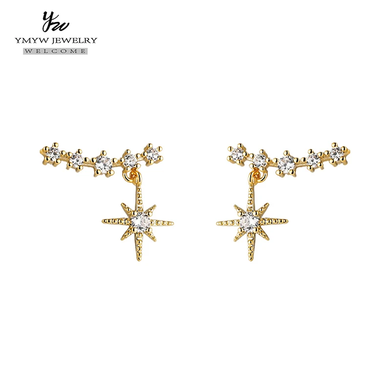 Женские серьги капельки YMYW модные роскошные из фианита и меди вечерние в
