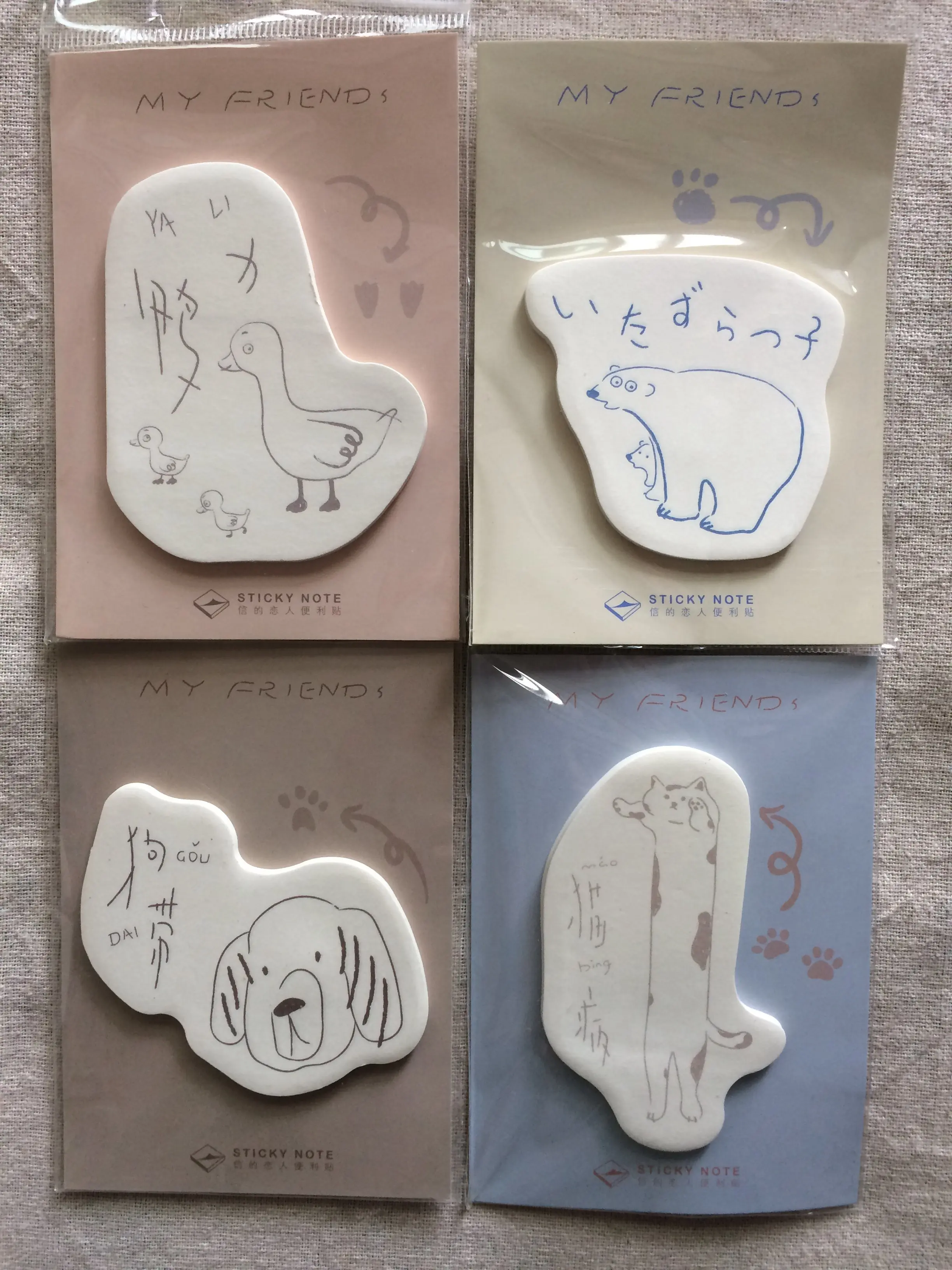 

Happy friend sticky note memo pad(1pack)