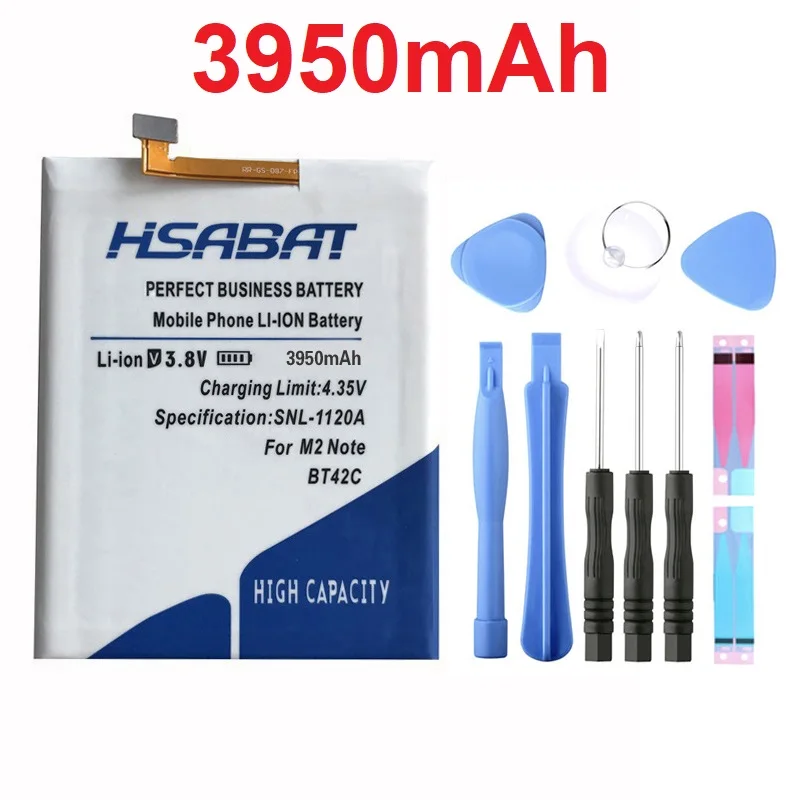 

HSABAT Free Shipping 100% New 3950mAh BT42C Battery for Meizu M2 Note Battery