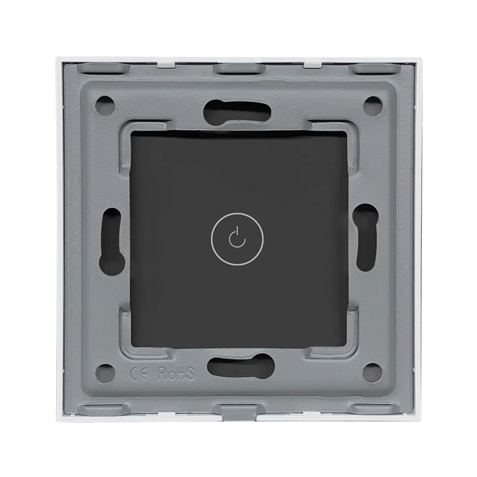 BSEED Smart Glass Panel Touch Switches with EU Power Outlet Functionality - White