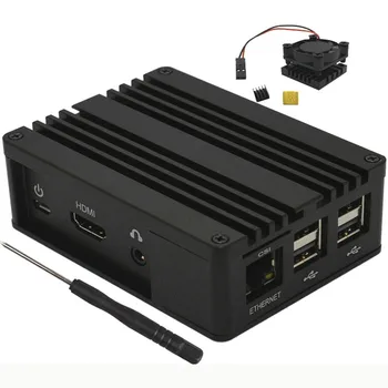 

New Aluminum Alloy Metal Protection Case Shell For Raspberry Pi 3 Model B/B+(Metal Case +Cooling Fan + Heat-Sinks)