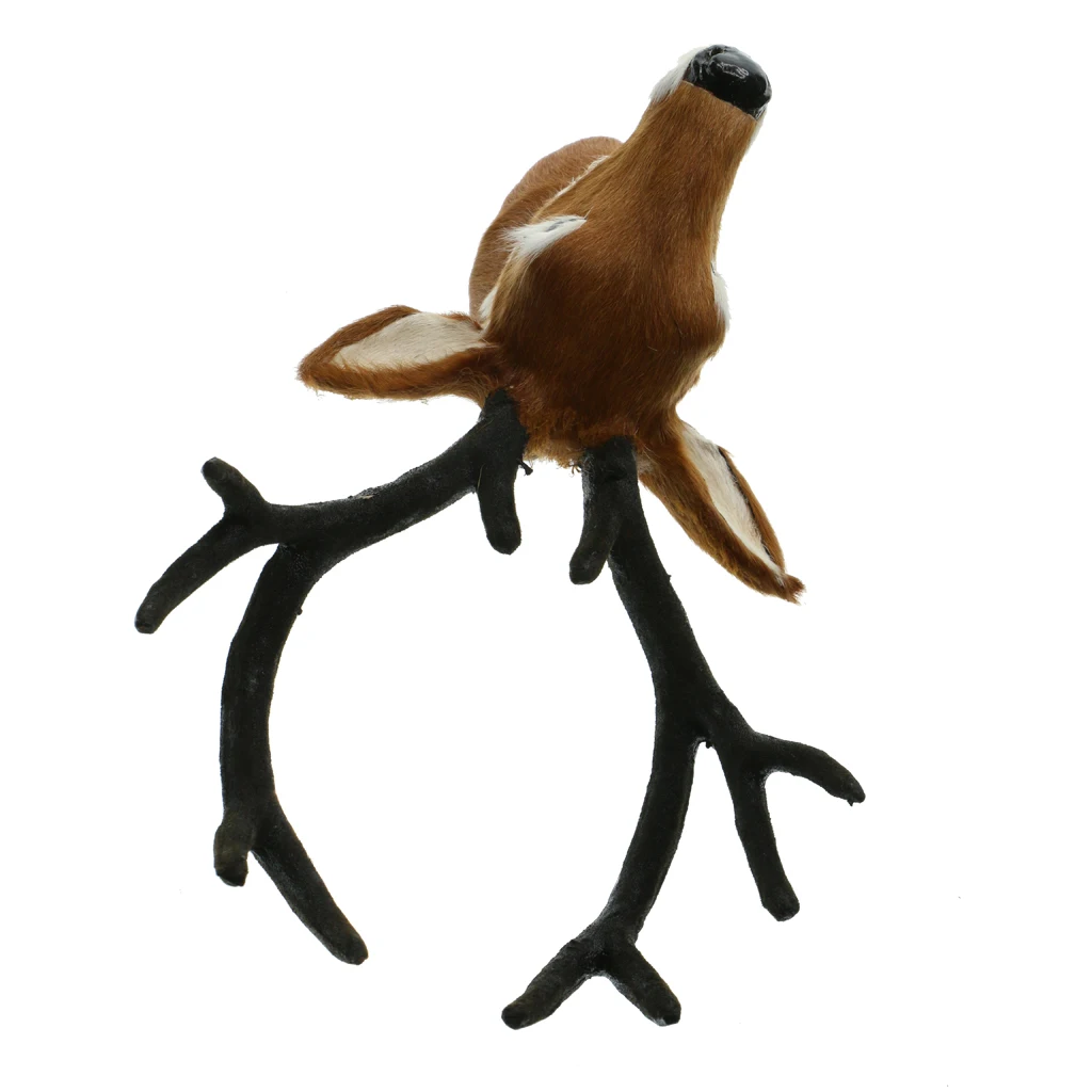 Artificial Animal Head Art Wall Decor Deer Head With Black Antlers For Wall