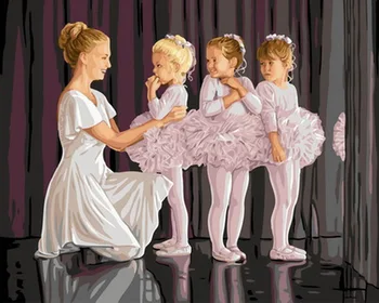 

Unframe diy oil picture oil paintings by numbers figure painting paint by number for home decor 4050cm little swan