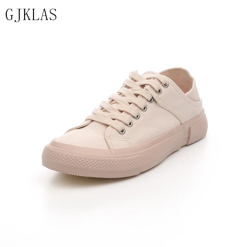 

Flats Canvas Shoes Women New Arrival Casual Sport Shoes Comfortable Sneakers Lace-up Weightlight Walking Woman Vulcanize Shoes