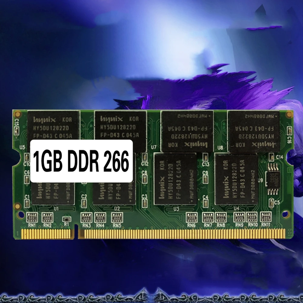 Laptop Memory Ram SO-DIMM DDR1 PC 2100 / DDR 266 MHz 1GB 200PINS For Notebook Computer