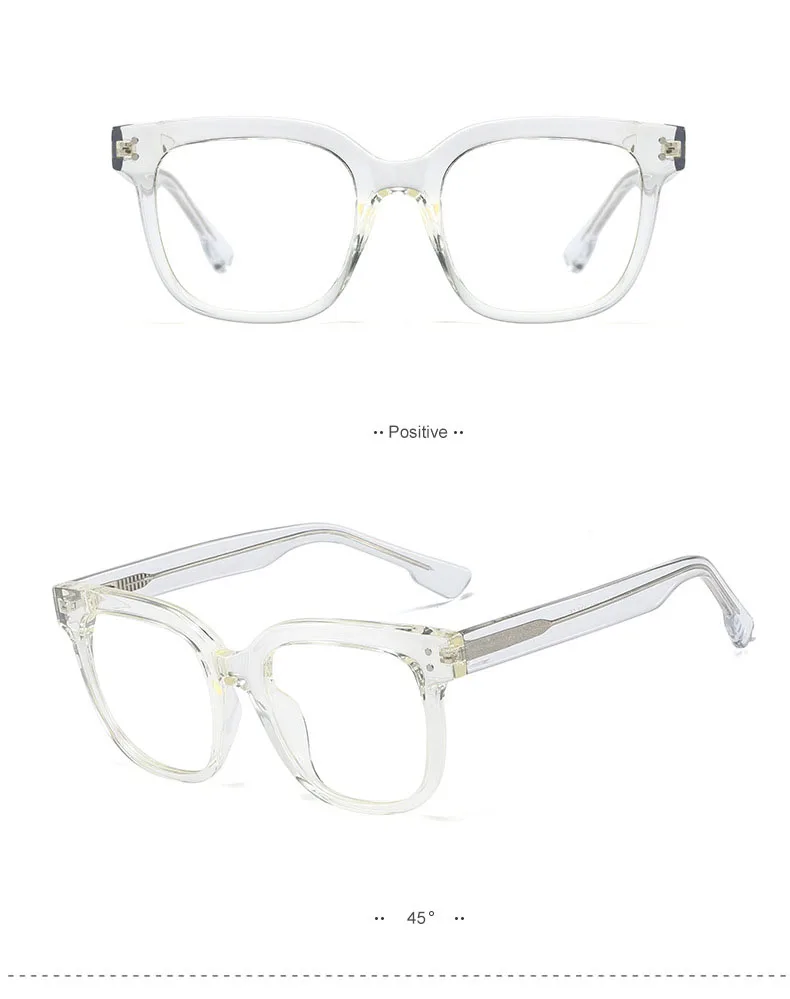 New Fashion Luxury Women TR90 Glasses Frame Business Style Female Square Ultralight Eyeglasses Trending Spring Leg Glasses