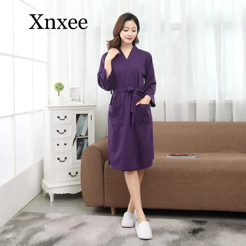 women On Sale Lovers Summer Suck Water Kimono Bath Robe Men Plus Size Sexy Waffle Bathrobe Mens Dressing Gown Male Lounge Robes