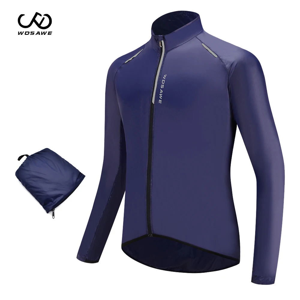 

WOSAWE Cycling jacket compression Sunscreen Windbreaker jacket Outdoor Sports Waterproof Breathable Windbreaker Long Sleeve vest