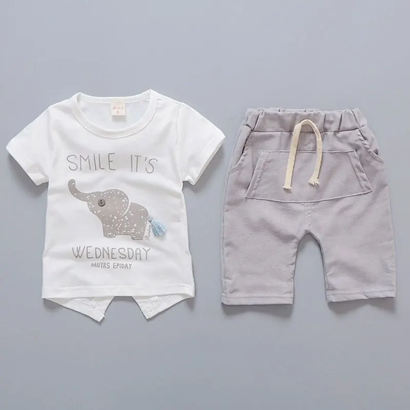 Комплект одежды для новорожденных мальчиков, блузка+ штаны, Одежда для младенцев летняя верхняя одежда спортивная одежда для мальчиков, Детский костюм высокое качество