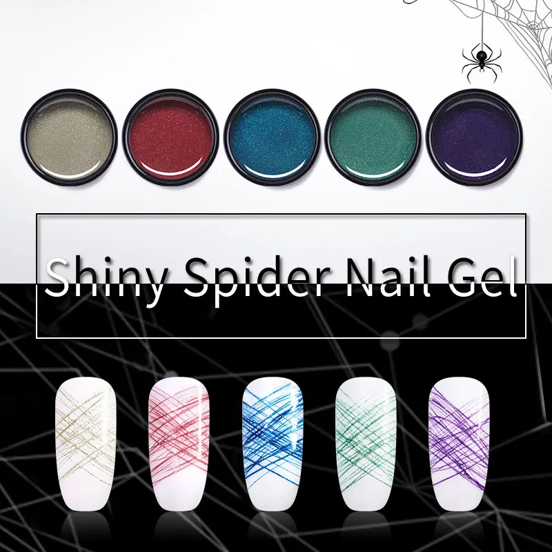 

UR SUGAR 7ml Diamond Spider Glitter Gel Creative Wire Drawing Nail Gel Polish Point To Line Painting Gel Pulling Silk Lacquer