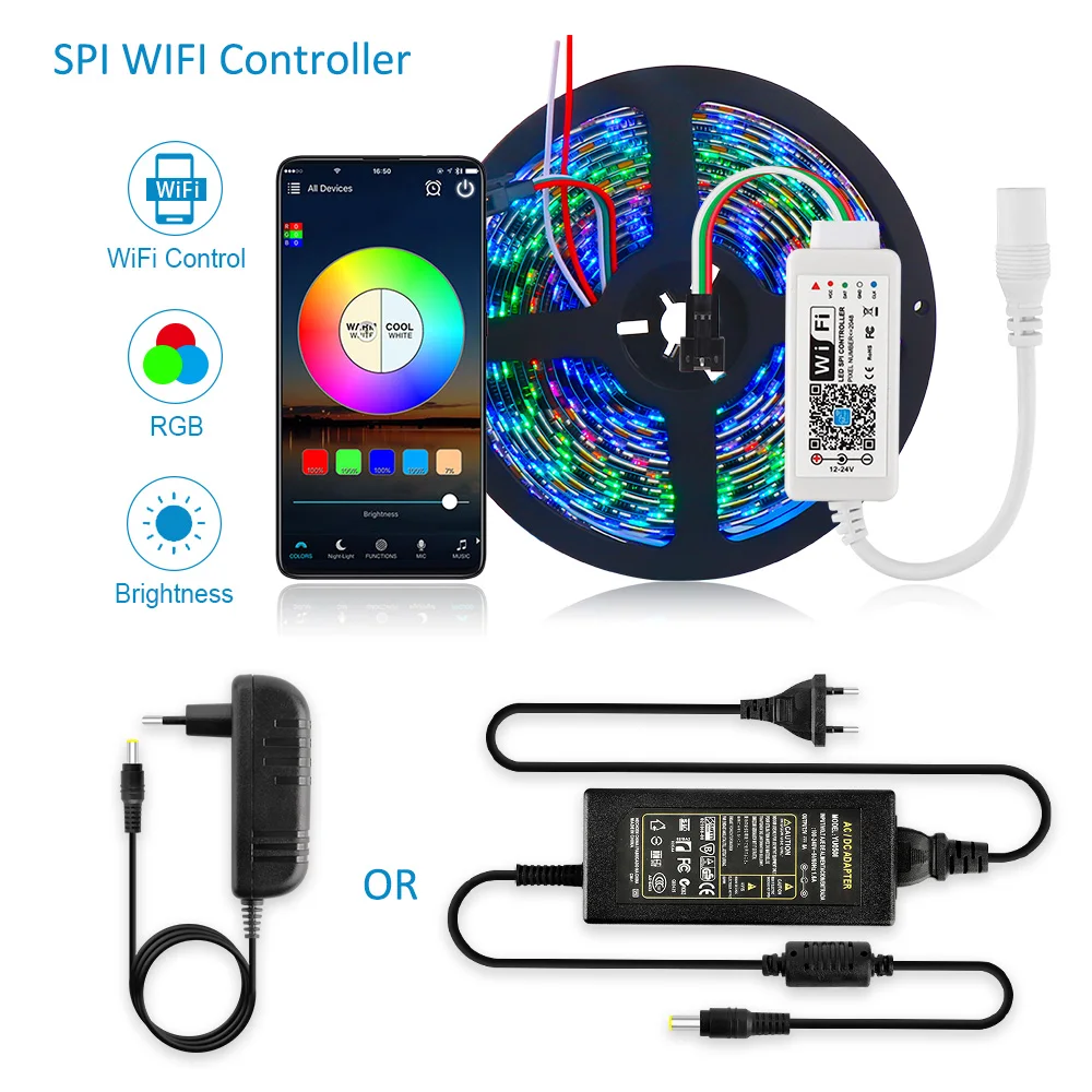 Светодиодная лента Dream Color WS2811 RGB светодиодная для Пиксельной съемки 5050 WIFI