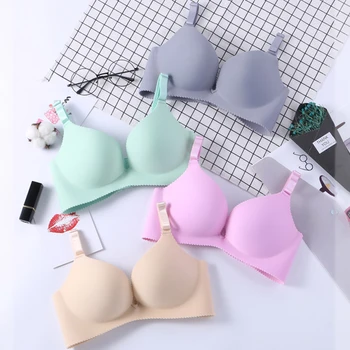 

Sexy Wire Free Bralette Female Underwear Backless Plunge Intimates Bras for Women Seamless Push Up Bra Deep U Cup Lingerie